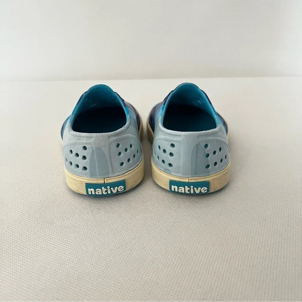 Native Toddler Kids Miller Shoes C6 Blue Tie Dye Boy Lightweight